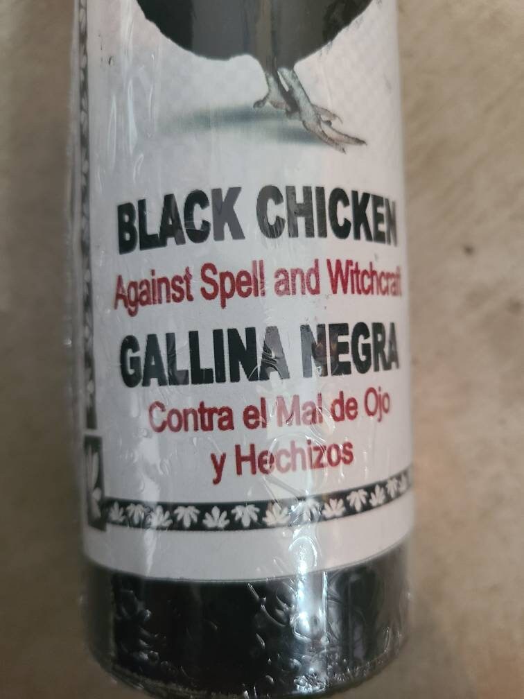 Gallina Negra Black Hen (2) Glass Scented 7 Day Candle/Vela Legitimate Santeria Orishas