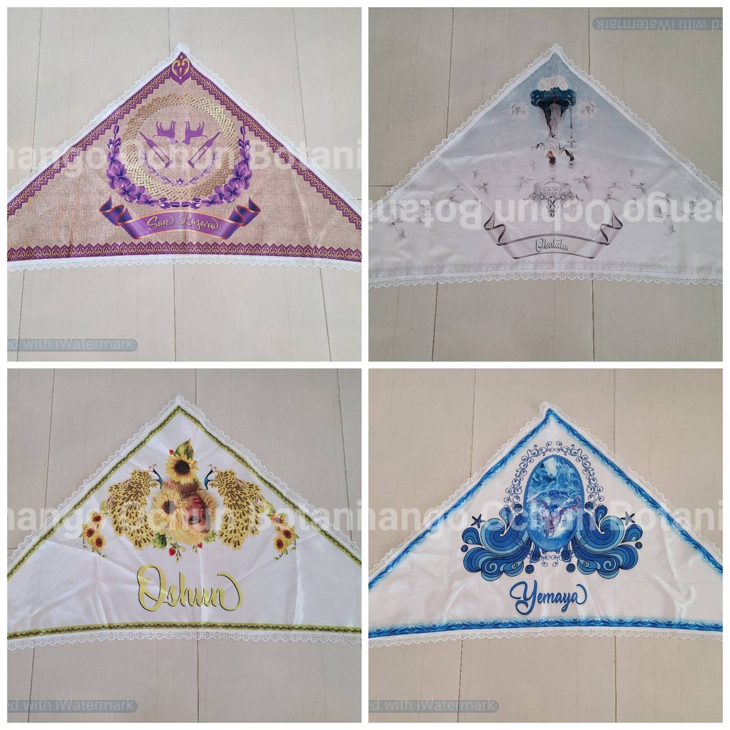 Qillas Head Scarf para Santo Ochun Yemaya Obatala San Lazaro Santeria osha Santo ifa