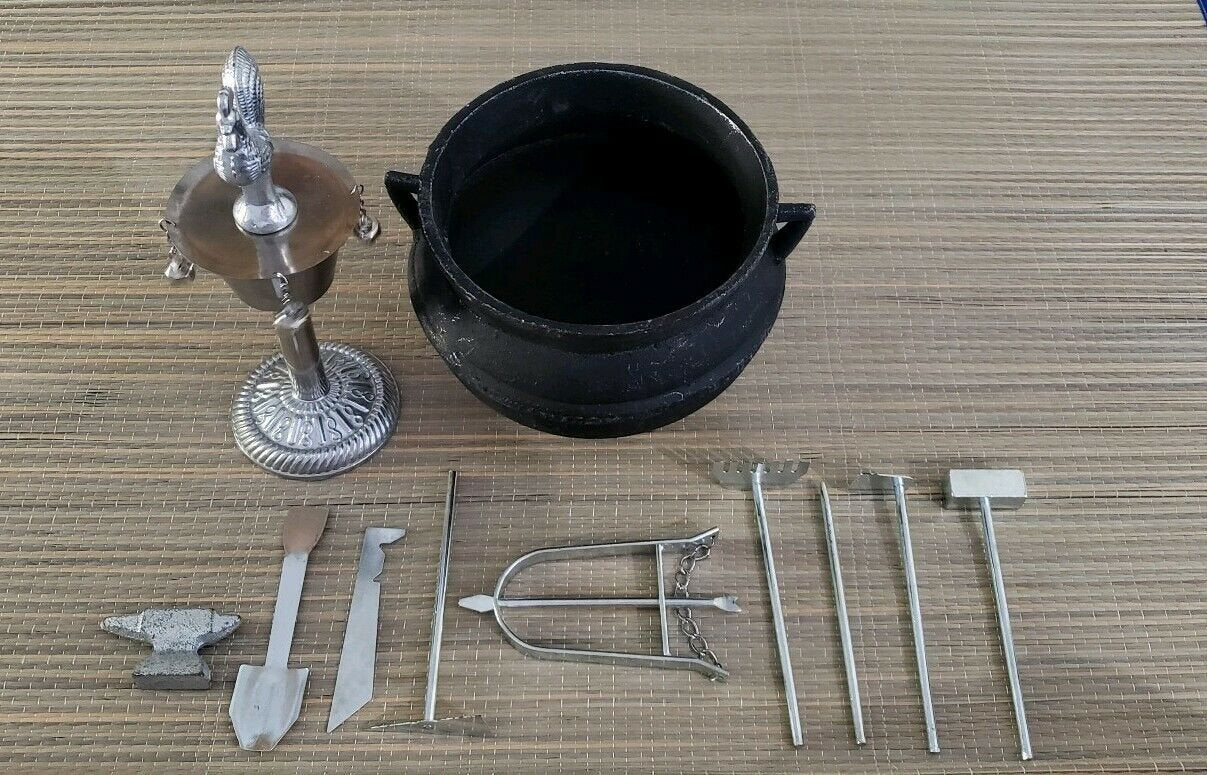 Juego de Guerreros Ogun, Osun, Cardero, Ochosi Santeria Ifa OSHA Yoruba Santo