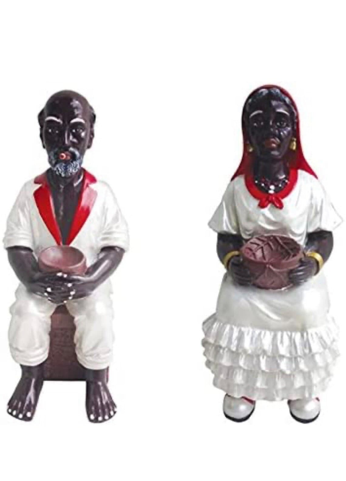 Pareja de Francisco y Francisca estatuas de 6" santería ifa religion Palo Muerto