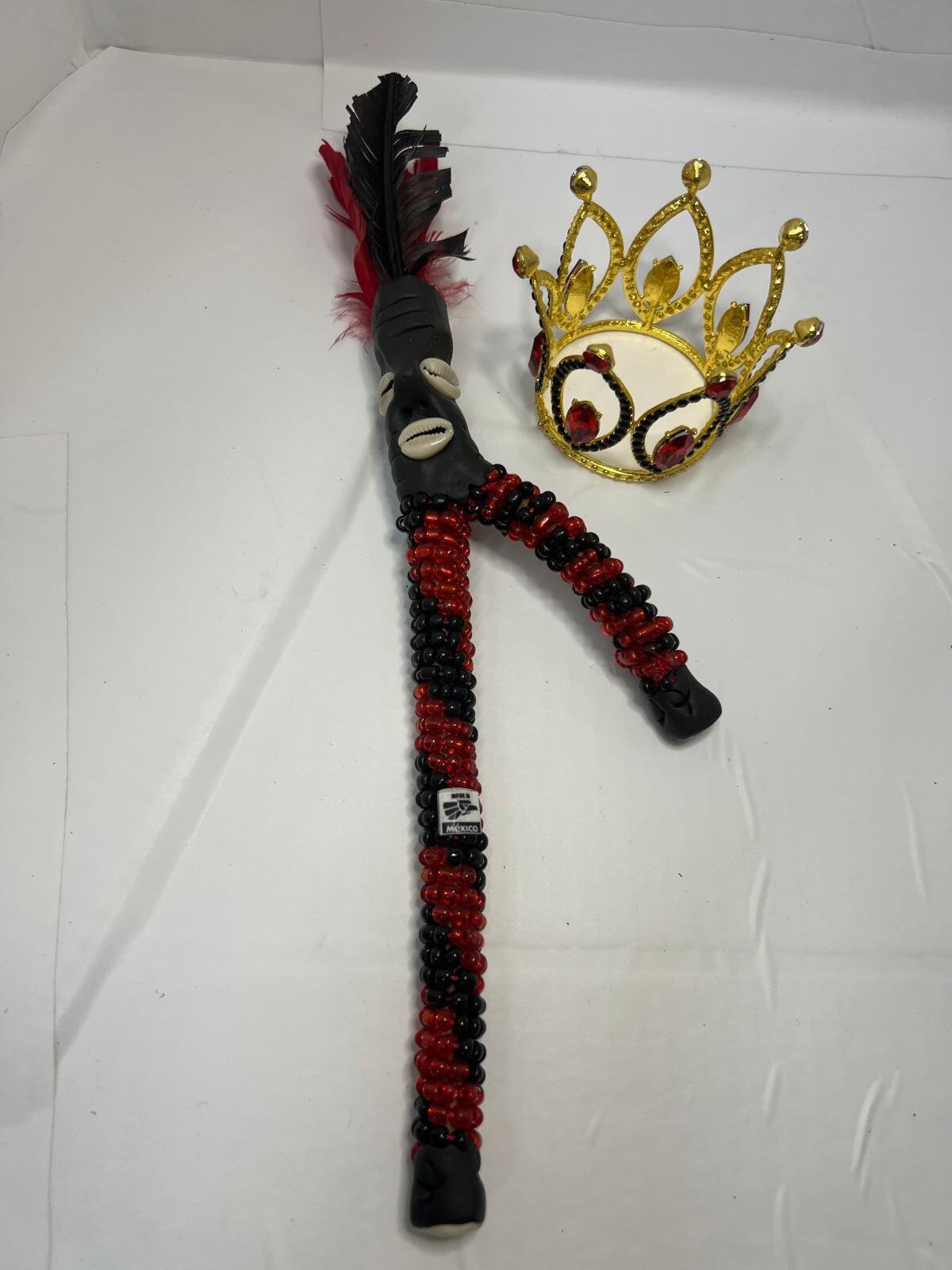Elegua Plate, Crown, and Garabato Plato de Barro, Corona y Garabato para Eleggua Santeria Osha Santo