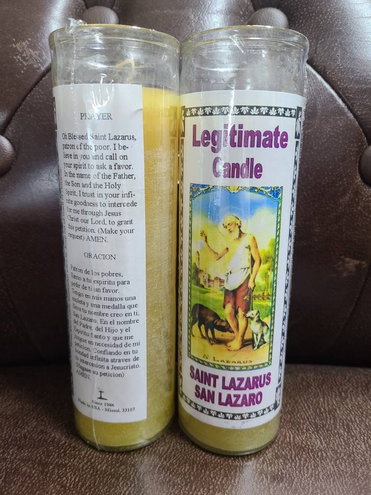 2 Velas/Candles de San Lazaro Babalu Aye Santeria