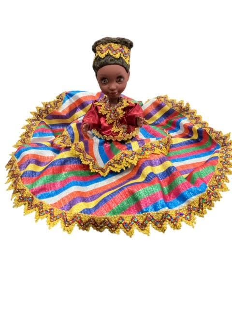 Muneca de 9 Potencia/Colores Oya Yansa Santeria Egun Palo