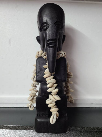 Decorated Yoruba Eshu Elegua Statue 13.5" - Nigeria - Santeria African Art