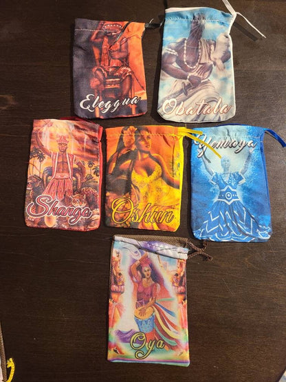 Bolsa Para Caracoles Santo Set Iyawo dilogun Santeria Ifa Yoruba Shell Bag