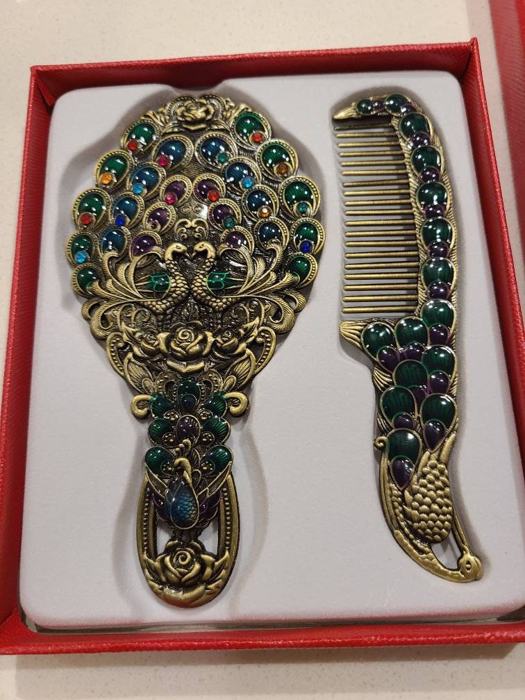 Ochun Oshun Yalorde Mirror/Espejo and Comb/Piene Santeria Osha Santo