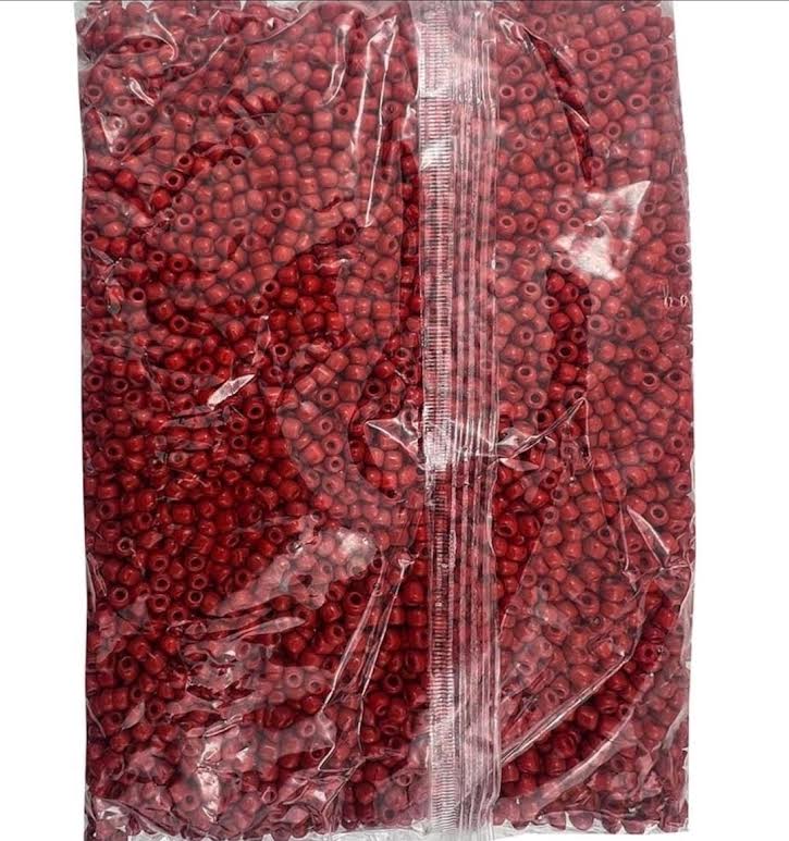GLASS Beads Red Rojo Cuentas para Santeria bracelet Elekes Osha Orisha Santo Religion 1LB