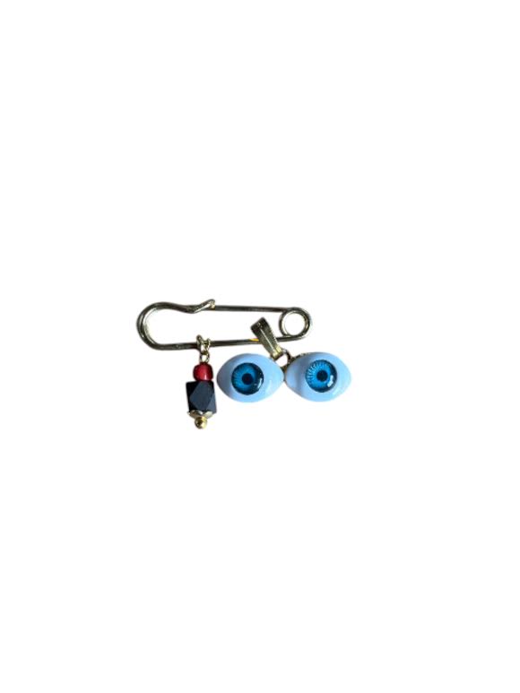 Dije Ojos De Santa Lucia, Azabache Eye Protection Pendant, santeria osha egun espiritual