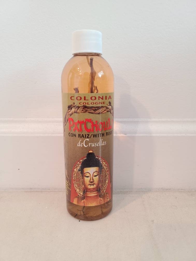 Patchouli con Raiz Colonia Crusellas 7 oz Santeria Misa Osha Santo Ifa