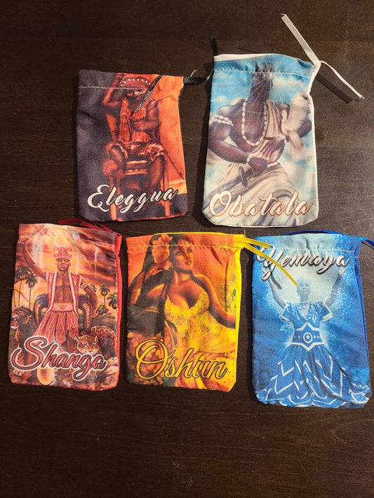 Bolsa Para Caracoles Santo Set Iyawo dilogun Santeria Ifa Yoruba Shell Bag