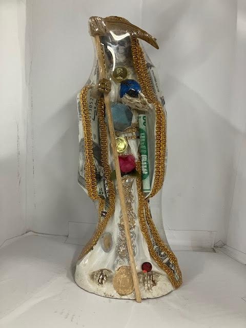 12" Santa Muerte Statue 7 Colors Holy Death Grim Reaper Siete Potencias Figure
