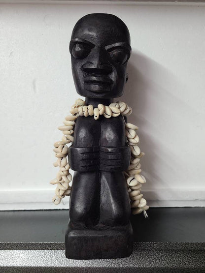 Decorated Yoruba Eshu Elegua Statue 13.5" - Nigeria - Santeria African Art