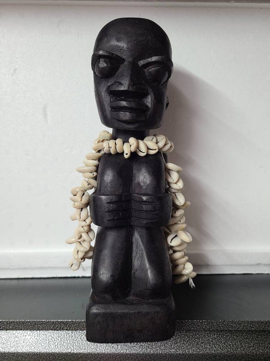 Decorated Yoruba Eshu Elegua Statue 13.5" - Nigeria - Santeria African Art