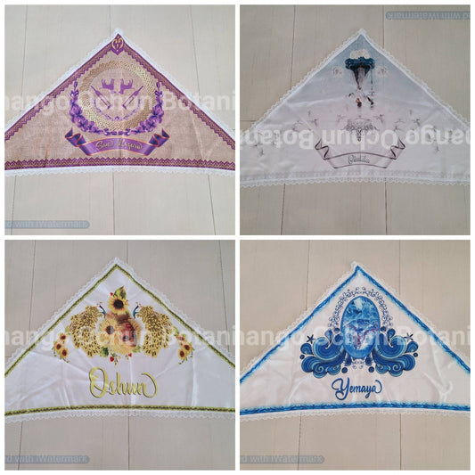 Qillas Head Scarf para Santo Ochun Yemaya Obatala San Lazaro Santeria osha Santo ifa