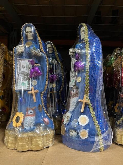 12" Santa Muerte Statue 7 Colors Holy Death Grim Reaper Siete Potencias Figure