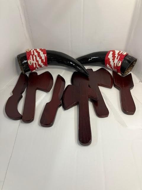Herramientas de madera de Shango/ Wooden tools Ogue for Shango SANTERIA ORISHAS 7RAYO