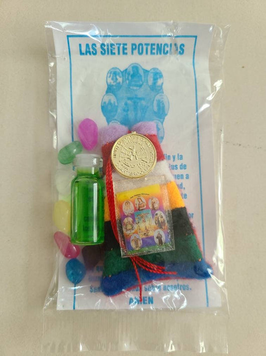 Siete Potencia Africana 7 African Powers Amulet Amuleto Santeria Palo Ifa Osha