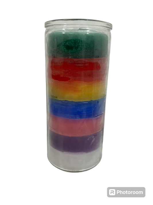 VELA Jumbo Candle 7 Potencia 7 Powers 14 days Santeria Egun Osha Palo Santo