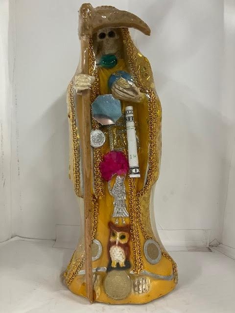 12" Santa Muerte Statue 7 Colors Holy Death Grim Reaper Siete Potencias Figure