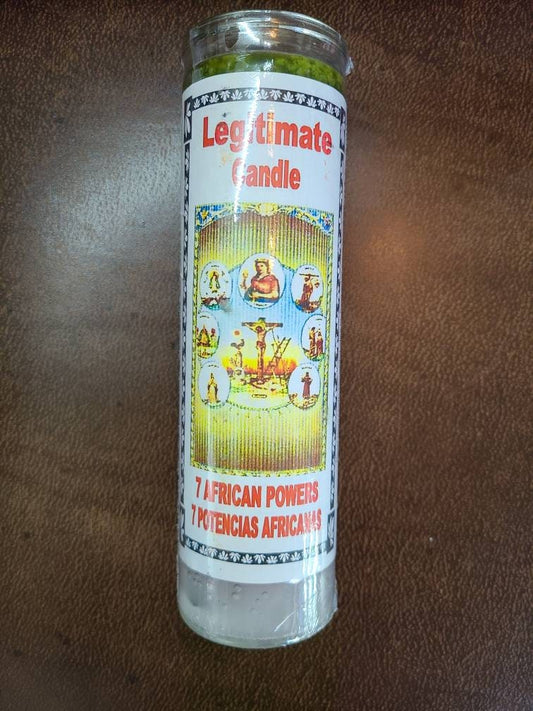 VELA Candle Scented con Olor 7 Potencia 7 Powers Santeria Egun Osha Palo Santo