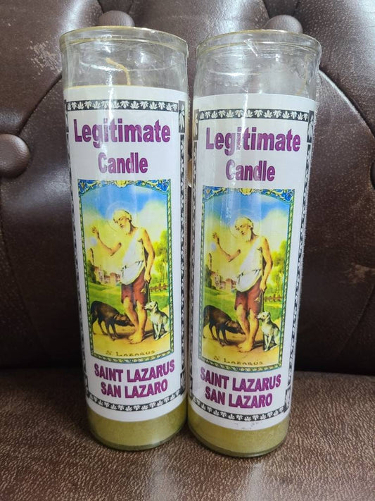 2 Velas/Candles de San Lazaro Babalu Aye Santeria