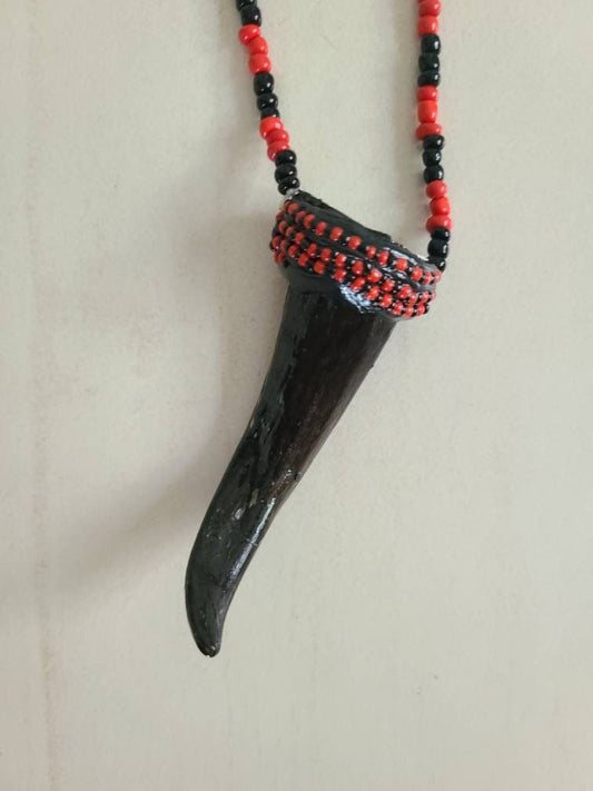 Collar de Elegua Lucero with Amulet Santeria Osha Santo Ifa Palo