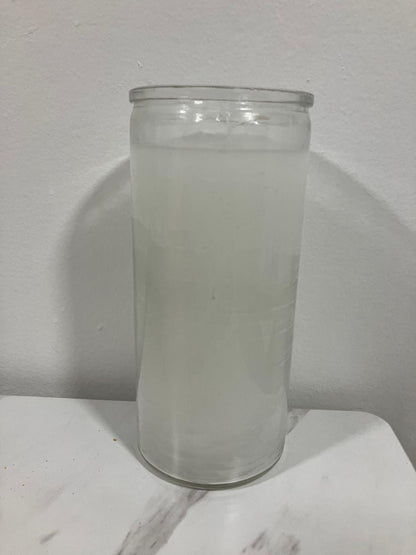 VELA Jumbo Candle White 14 days Santeria Egun Osha Palo Santo