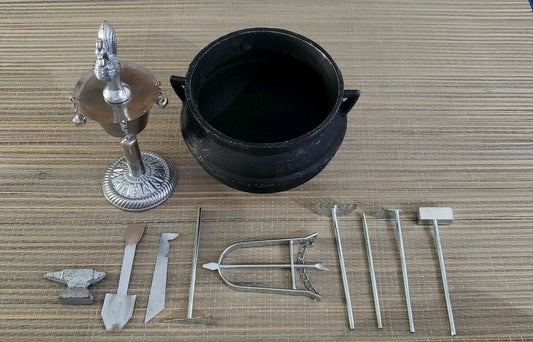 Juego de Guerreros Ogun, Osun, Cardero, Ochosi Santeria Ifa OSHA Yoruba Santo