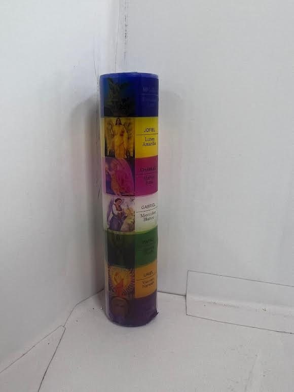 VELA Candle 7 Potencia 7 Powers Santeria Egun Osha Palo Santo