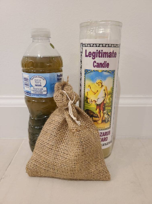 Cleansing Kit San Lazaro para Limpiesas Santeria Osha Santo Palo