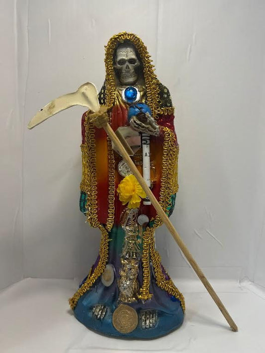 12" Santa Muerte Statue 7 Colors Holy Death Grim Reaper Siete Potencias Figure