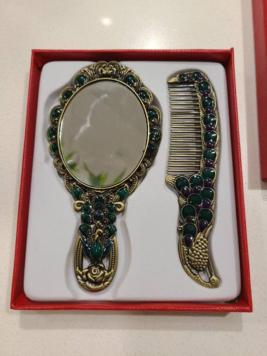 Ochun Oshun Yalorde Mirror/Espejo and Comb/Piene Santeria Osha Santo