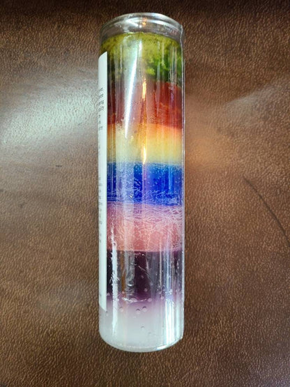 VELA Candle Scented con Olor 7 Potencia 7 Powers Santeria Egun Osha Palo Santo