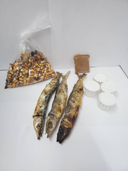 BASIC KIT Jutia, Pescado, Maiz,Cascarilla Ifa Santeria Yoruba Osha Palo Orisha Elegua Egun
