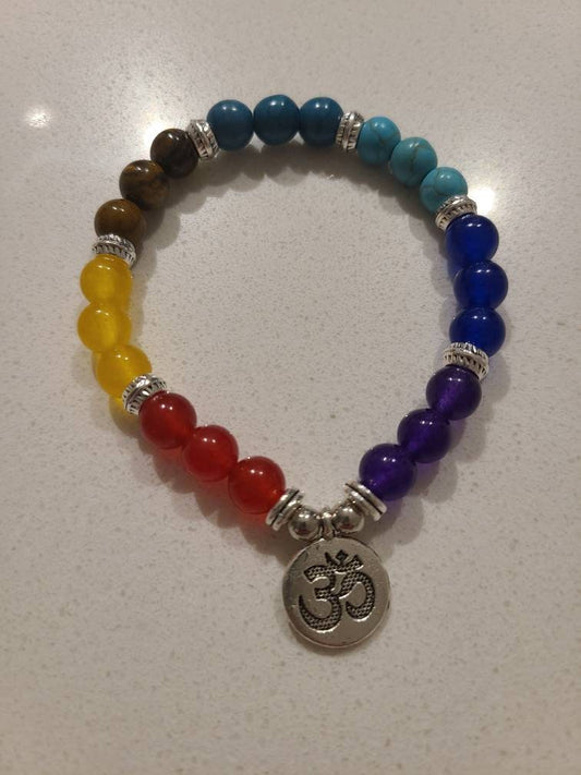 7 Chakra Natural Stone Reiki Energy Healing Women Men Charm Bracelets Jewelry