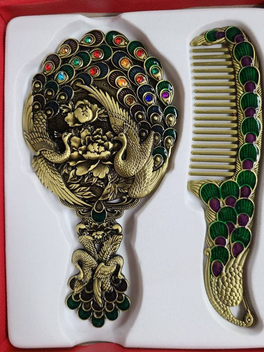 Ochun Oshun Yalorde Mirror/Espejo and Comb/Piene Santeria Osha Santo